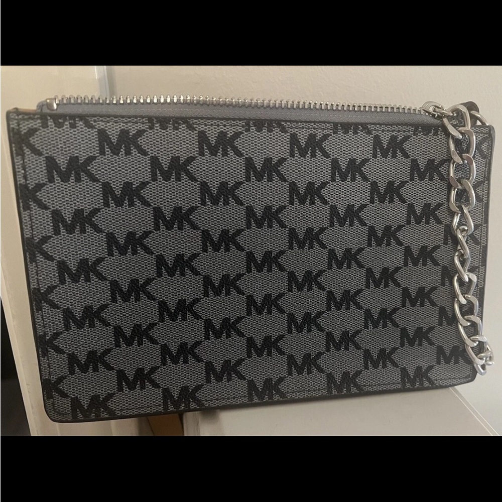 Michael Kors Blue Wallet with Chain Strap